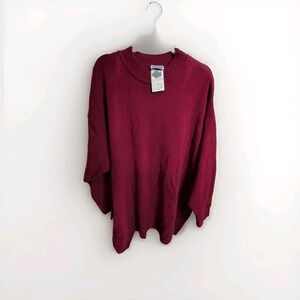 NIKKI Women's Sweater Tunic Style Made In USA Deep Red 2XL New With Tags